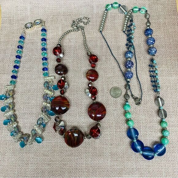 Glass Beaded Necklace Bundle - Picture 1 of 4